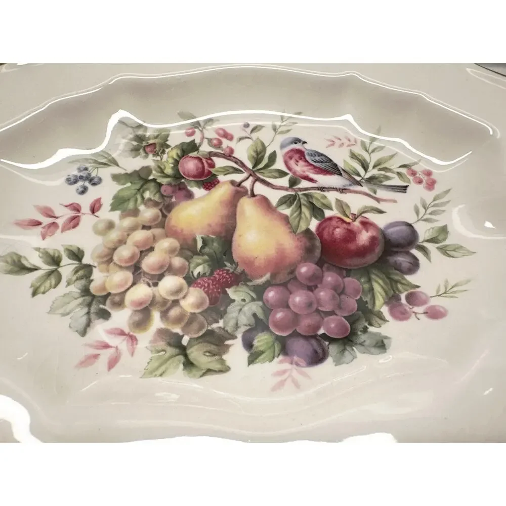 Avon Enoch Wedgwood (Tunstall) Oval Platter Serving Dish 22K Gold Trim 1976